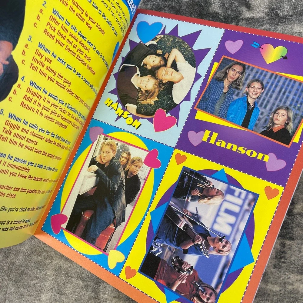 Vtg Cool Celebrity Valentine Postcard Book Lot Spice Girls Backstreet Boys Y2K